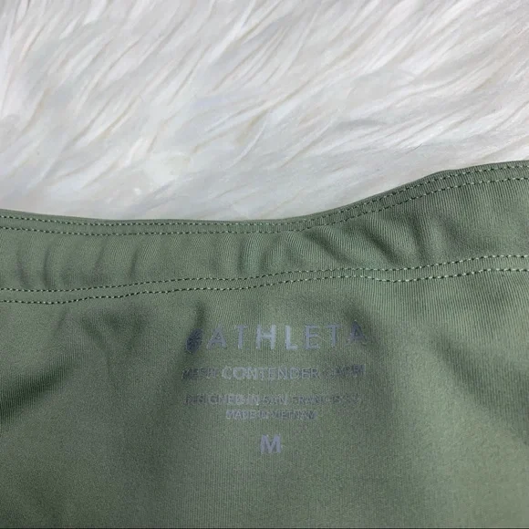 Athleta Olive Green Capri Leggings With Zipper Pockets - Picture 4 of 6
